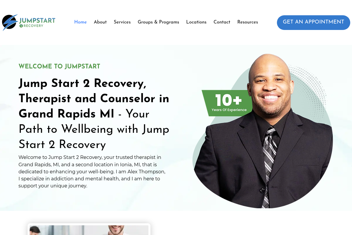 Jumpstart 2 Recovery website preview